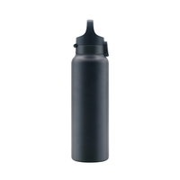 Bouteille d'eau à bec rotatif 600 ml en acier double paroi avec couvercle mousqueton pour le voyage