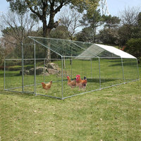 Gallinero Moderno Galvanizado de 6*3*2 Metros con Cubierta Impermeable para Jardín