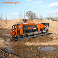 Trommel à or facile à installer, grande capacité, portable, avec système de recyclage de l'eau pour la prospection aurifère en rivière