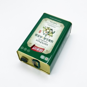 Latas Rectangulares de 4L para Aceite de Oliva con Impresión a Color y Tapa de Plástico para Envasado de Alimentos para Mascotas y Galletas - Product Image 3