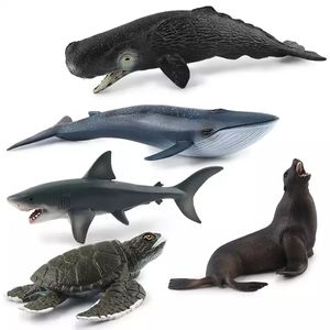 Figurines de bain éducatives : Centaines de créatures marines réalistes, modèle de requin blanc et de <span class=keywords><strong>baleine</strong></span>, jouets animaux marins - Product Image 3