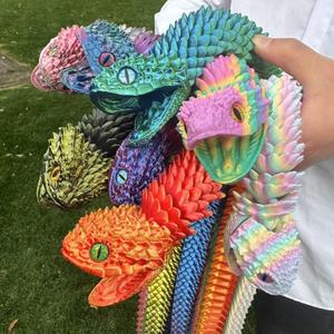 Juguete de Serpiente Realista Móvil Impreso en 3D de 110 cm, Modelo SDL24 de Tamaño Real, Figura de Serpiente Articulada Realista, Juguetes Impresos en 3D - Product Image 1