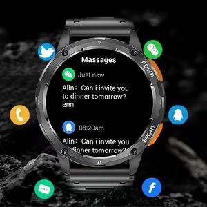 IP67แสดงผล AMOLED ขนาด1.43นิ้วนาฬิกาอัจฉริยะสำหรับผู้ชายและผู้หญิงฟังก์ชั่นตรวจสอบสุขภาพปฏิทินดิจิทัลนาฬิกาสุขภาพ - Product Image 3
