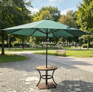 11.5 ft Outdoor Commercial Umbrella Heavy Duty Steel Frame Patio Parasol UV Resistant for Courtyard Bistro <b>Pool</b> - Product Image 1