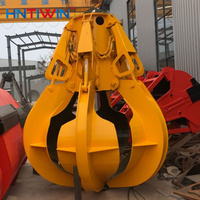 Godet grappin hydraulique électrique motorisé multi-pétales HNTIWIN en acier, télécommande sans fil, pour excavatrices de 10 à 20 tonnes, pierres et ferraille
