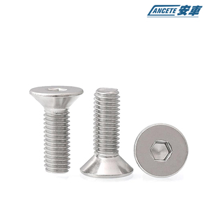 Tornillos de máquina hexagonales de acero inoxidable 304 con zincado, tornillo avellanado DIN7991, rosca estándar, 40 mm, métrico, para maquinaria - Product Image 5