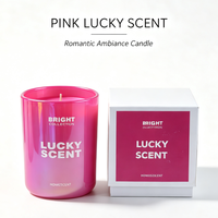 Bougie parfumée en verre coloré sur mesure en gros, bougies aromatiques en cire de soja naturelle de haute qualité, décoration d'intérieur et cadeaux haut de gamme