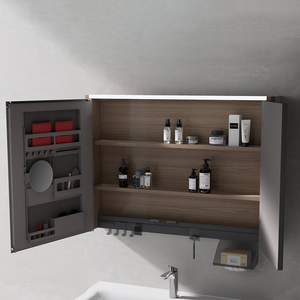 Mueble de Baño de Pared con Acabado Decorativo, Espejo LED y Lavabo de Cerámica a Precio Competitivo - Product Image 2