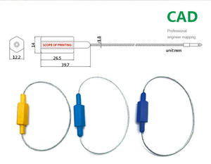 Sceau de câble robuste ZL-S008, inviolable, en acier (conforme à la norme ISO 17712), adapté aux conteneurs/camions - Product Image 1