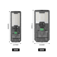 Lampadaire Solaire LED 300W/500W avec Caméra Discrète, Matériau ABS, Étanche IP65, Batterie au Lithium, Télécommande pour Surveillance Routière