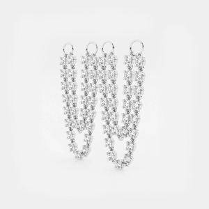 ต่างหูเพชรทรงกลม 1 3/4 กะรัต เพชรเลี้ยงในห้องปฏิบัติการ ดีไซน์หรูหราทันสมัยสำหรับผู้หญิง เครื่องประดับแฟชั่นสุดหรู - Product Image 4