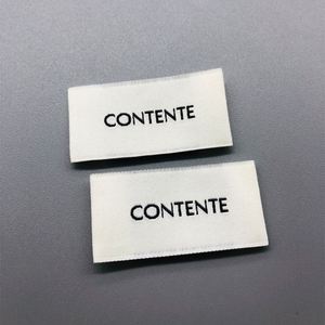Étiquettes en damassé tissées à la machine, personnalisées avec logo de marque, à coudre sur les vêtements et les étiquettes de col - Product Image 2
