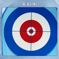Tapis de jeu de bowling et de curling portable 2-en-1 avec sac de transport – Jeu de société de sport de table miniature pour la famille, jouet interactif d'intérieur