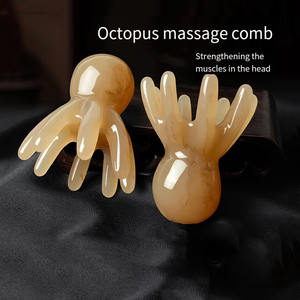 Peine Masajeador de Cabeza con Forma de Pulpo, Herramienta de Acupresión para Masaje del Cuero Cabelludo, Dientes Anchos para Desenredar - Product Image 2