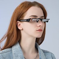 Lunettes prismatiques légères, lunettes de lecture horizontales, lunettes de lecture paresseuses 90 °   Protection du cou Vision pour lire et regarder la télévision allongé