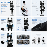 Siège Exosquelette Ergonomique Portable en Nylon/Cachemire Léger, Respirant et Réglable Unisexe pour Atténuer la Fatigue des Travailleurs d'Usine