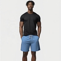 Celana Gym musim panas kasual pria, bawahan olahraga jala Jogger nyaman Fit pantai kosong dengan Logo kustom