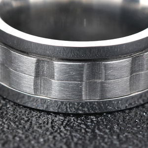 Anillo Giratorio Unisex de 9 mm con Engranajes, Acero Inoxidable 304, Joyería de Moda, Regalo, Diseño Geométrico - Product Image 4