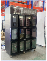 Kiosco Floral Inteligente con Pantalla Táctil y Código QR, Máquina Expendedora de Flores de Autoservicio con Sistema de Pago con Monedas y Fichas