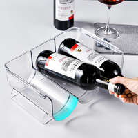 Étagère à vin empilable transparente en acrylique pour rangement de bouteilles