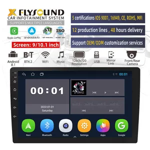 QLED Ultra Clear Screen Android system 9/10 Inch 1G RAM+16G ROM Double Din Car MP5 Player navigation android car radio