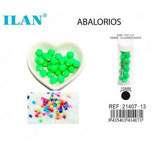 ILAN Perline 10mm Verde Fluorescente per Artigianato - Product Image 1