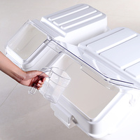 Moderne Multi-fonctionnel PP & PC Rotatif Cuisine Récipient De Stockage Boîte En Plastique Farine Chariot Seau À Riz pour Hôtel Restaurant Utilisant