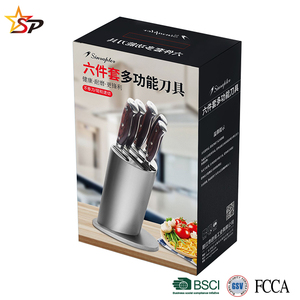 Ensemble de couteaux de cuisine avec bloc, qualité professionnelle, manche en bois de Pakka, ensemble de couteaux de cuisine - Product Image 6