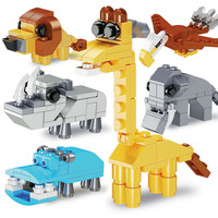 Tendencia 2026: Bloques de Construcción de Dinosaurios de Plástico ABS, Huevo Sorpresa, Montaje DIY, Figura de Animal Jurásico, Juguete de Ladrillos de 40 Piezas