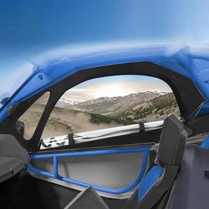 X3 Soft Upper Door Set Kit UTV Soft Cab Doors <span class=keywords><strong>Top</strong></span> Enclosure <span class=keywords><strong>Top</strong></span> Door Skin para 2017-2025 Can Am <span class=keywords><strong>Maverick</strong></span> X3 Modelos de 2 plazas - Product Image 4