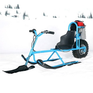 Meilleur cadeau de Noël pour les enfants, jouets d'hiver, scooter à neige à essence, luge, 49cc, 2 temps, acier, plastique, pocket bike, frein à disque réel, 50 kg - Product Image 3