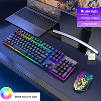 Grosir produk baru keyboard Game dan mouse combo nirkabel Laptop kantor Game RGB nirkabel komputer PC mouse dan keyboard