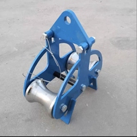 Treuil de bobinage de câbles, Treuil à câble à roue en acier, Treuil triple bobine pour tête de puits, Treuil de guidage pour pose de câbles de construction