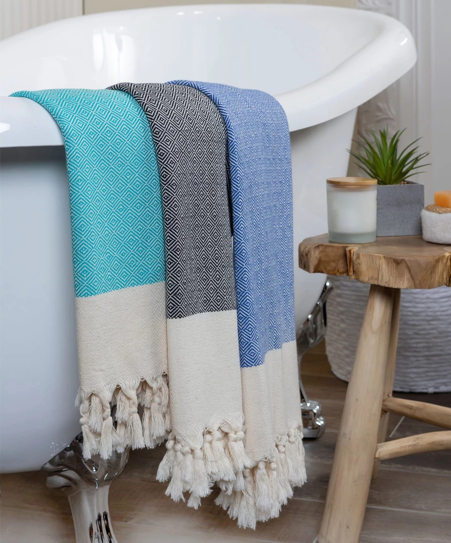 Хлопковые турецкие пляжные полотенца с кисточками, тонкое банное полотенце, шаль для путешествий, кемпинга, сауны, спортзала, бассейна, Полосатое одеяло, гобелен 100x180 см