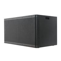 Subwoofer Actif Professionnel Haute Puissance en Bois 400W 2x18 Pouces avec Crossover, Sortie XLR + Boîtier de Haut-Parleur