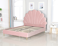 Mobilier de chambre à coucher moderne et luxueux Cadre de lit en bois Queen King Size avec rangement Design doux Lit en bois Lit domestique matrimonial Cama