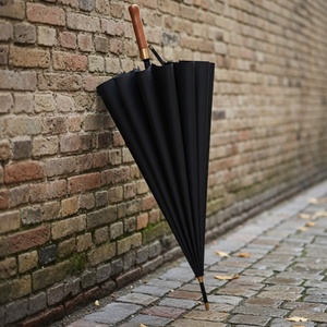 2025 Luxury Carved Golf <b>Umbrella</b> Logo Black High Quality Long <b>Windproof</b> 16k Straight Classic Design Wooden Handle Business Gifts - Product Image 5