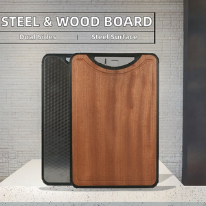 Planche à découper de cuisine en bois double face avec poignée, épaisseur 2,0 cm, rectangulaire, bloc de boucher - Product Image 2