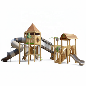 Ensemble de jeu de plein air pour enfants en bois de haute qualité <span class=keywords><strong>KAILANG</strong></span> KLFY15201, avec toboggan, capacité de 500 kg pour 3 à 10 enfants - Product Image 6