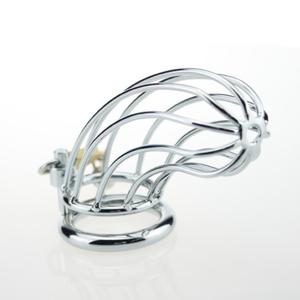 جهاز العفة للذكور قابل للقفل من الفولاذ المقاوم للصدأ جهاز العفة مع حلقات معدنية للرجال - Product Image 3