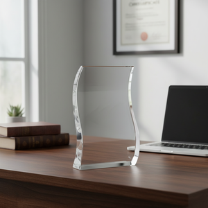 Trofeo in Vetro con Supporto in Acrilico Trasparente Altezza 85 mm - Product Image 3