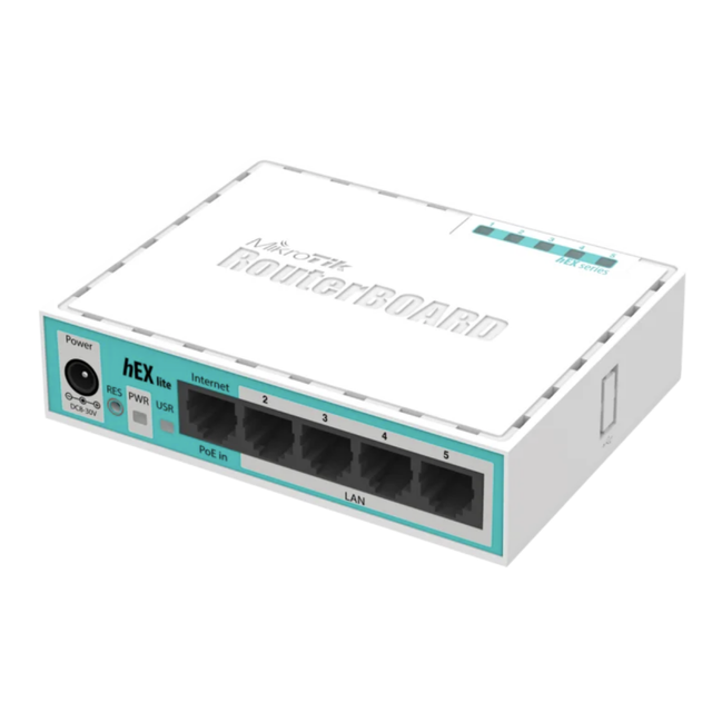 New Mikrotik HEX RB750Gr2 Lite Wireless Router WiFi 2.4G 5G WEP/WPA Encryption QoS Dual-Band 8-LAN WDS/WPS Support