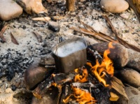 Kit de cuisine de camping en titane ultraléger, boîte à lunch de 750 ml + tasse de 400 ml, ensemble de casseroles