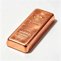 Barre de cuivre pur de taille standard de 10 onces, pureté 99,9 %, lingot de cuivre coulé en gros