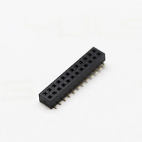 1.27mm hauteur de pas 2.1mm positions 02P-50P connecteur Double rangée SMT avec connecteur d'en-tête femelle de poteau de localisation pour carte PCB