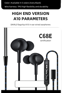 Écouteurs filaires A10 24 bits 48 kHz haute résolution certifiés MFi avec décodage numérique, lecteur audio et micro, écouteurs intra-auriculaires 24 bits - Product Image 5