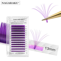 NAGARAKU — Extension de cils Volume Auto-Fan, couleurs violet bleu noir