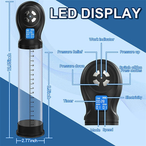 Pompe à pénis électrique Masturbateurs masculins avec 6 intensités d'aspiration et modes d'aspiration Sex Toys for Trainer Ale Penis for Bigger - Product Image 4