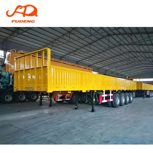 Remolque de Plataforma Lateral de 3 y 4 Ejes del Grupo Fudeng, <span class=keywords><strong>Remolques</strong></span> de Carga Laterales de 60 Toneladas para el Transporte de Carga a Granel en Guinea - Product Image 6