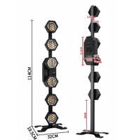 Barre lumineuse rétro à 6 LED, lumière de studio pour diffusion en direct, éclairage de scène, matrice de marquee, luminaire d'effet pour l'entretenissement, blanc chaud COB DMX512 IP33